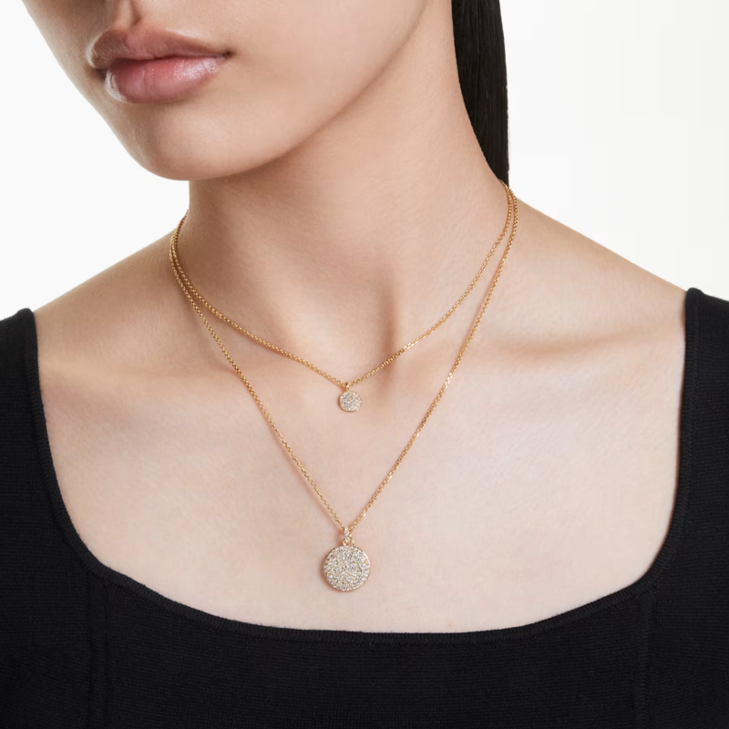 Swarovski Sublima ketting met hanger Gelaagde hanger bolvormig Goudkleurig/Wit 5683442