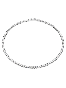 Swarovski Matrix ketting Zilverkleurig/Wit