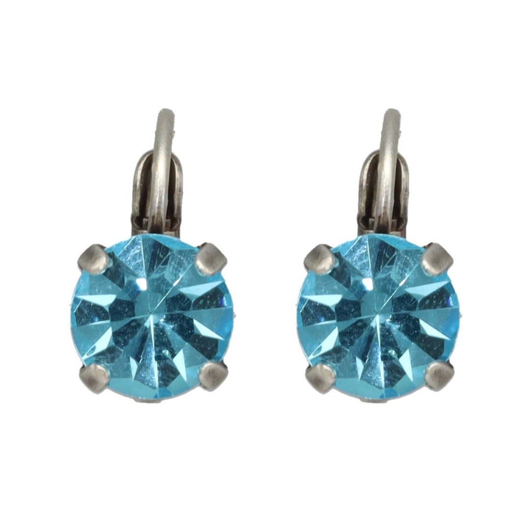 Camps & Camps Zilverkleurige oorbellen - Lichtblauw 1A001 AQ