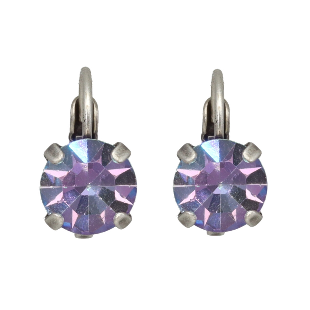 Camps & Camps Zilverkleurige oorbellen - Donkerpaars 1A001 AB