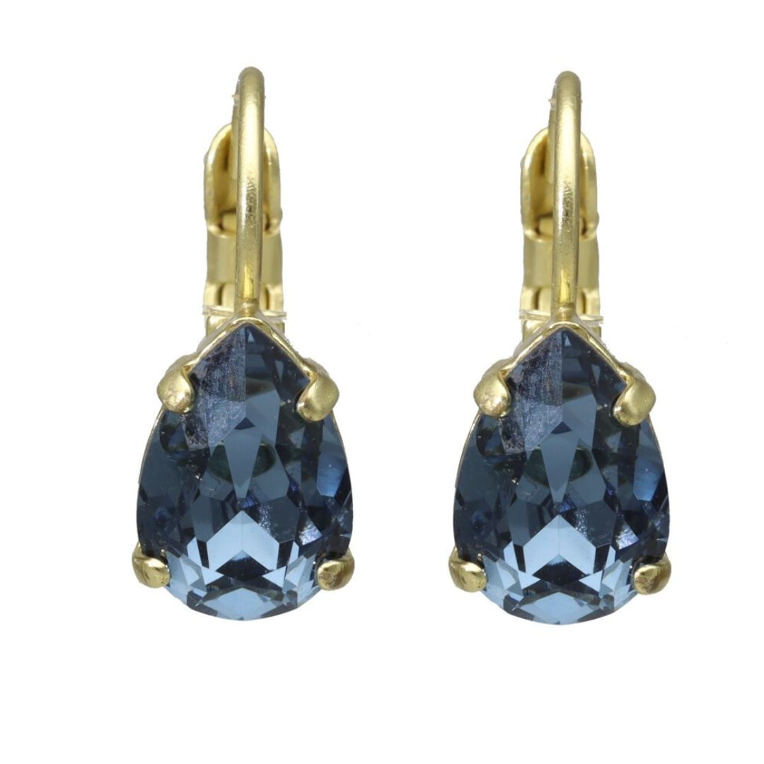 Camps & Camps Goudkleurige oorbellen - Leiblauw 1D003 DN