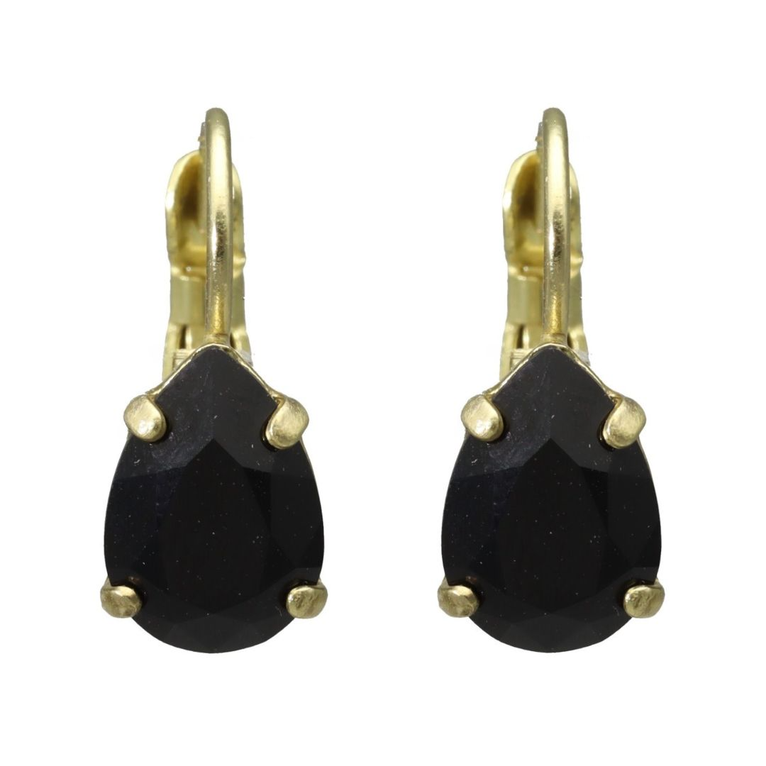 Camps & Camps Goudkleurige oorbellen - Zwart 1D003 JT