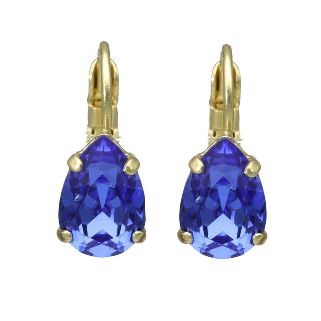 Camps & Camps Goudkleurige oorbellen - Saffier 1D003 SA