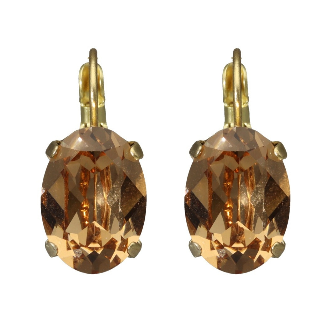 Camps & Camps Goudkleurige oorbellen - Lichtbruin 1D004 LC