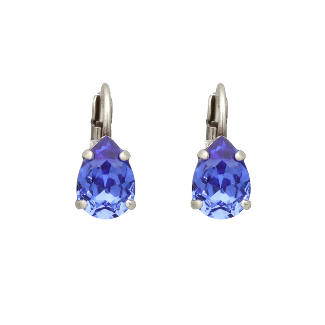 Camps & Camps Zilverkleurige oorbellen - Saffier 1A003 SA