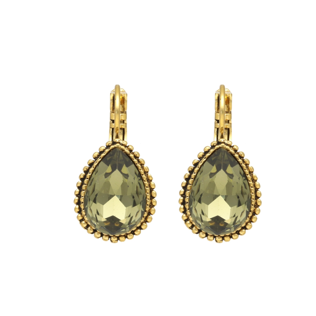 Camps & Camps Goudkleurige oorbellen - Lichtzwart 1D029 BD