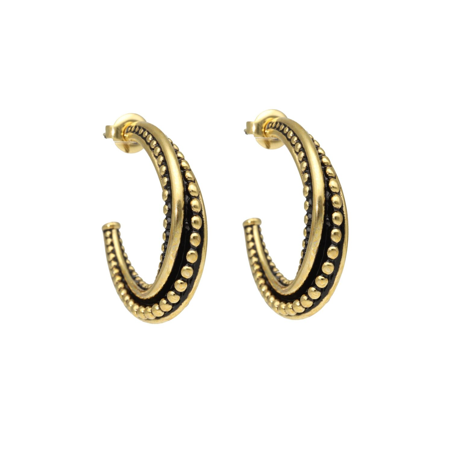 Camps & Camps Stalen oorbellen - Licht goudkleurig 2S125 L