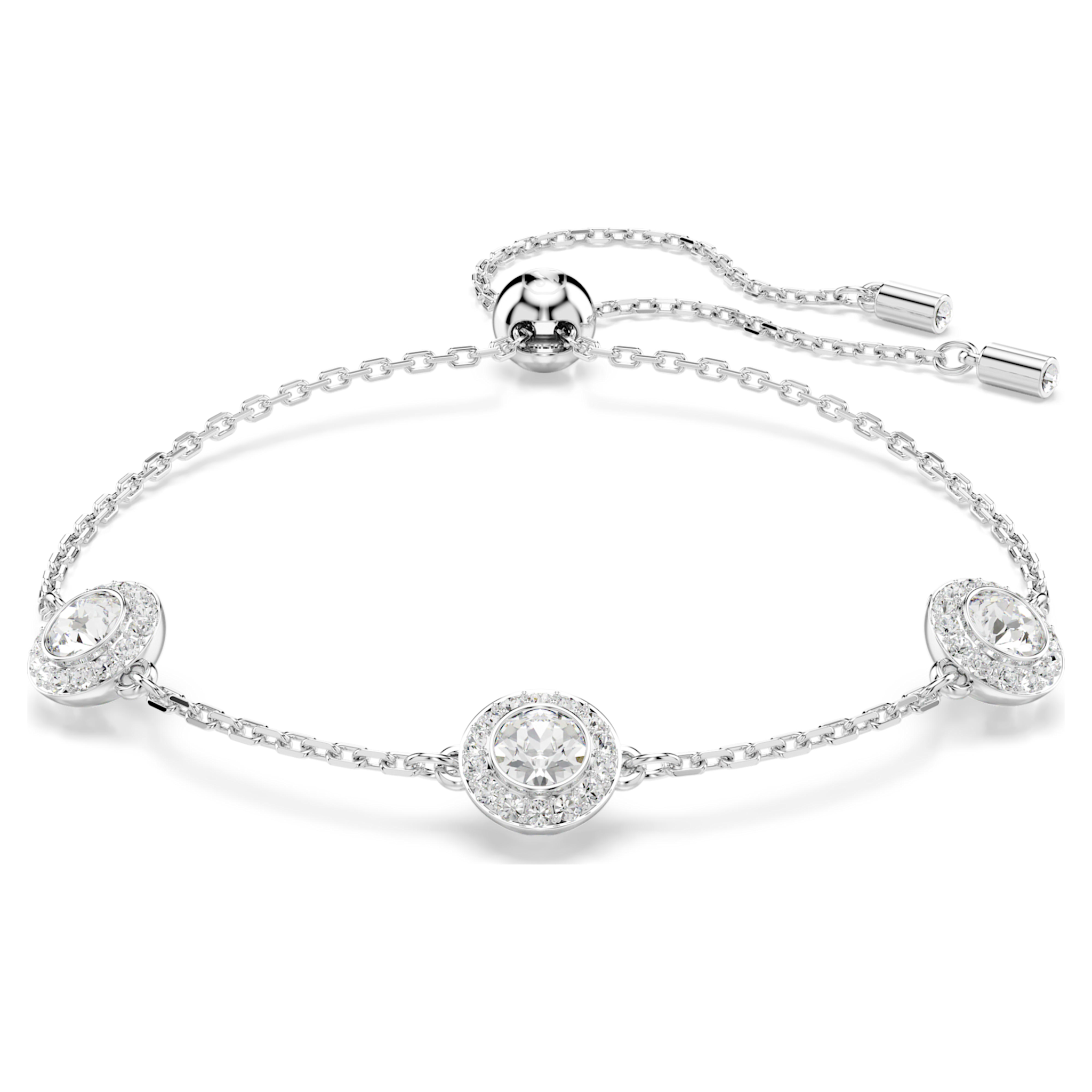 Swarovski Una Angelic armband Ronde slijpvorm dubbelzijdige motieven Zilverkleurig/Wit 5732272