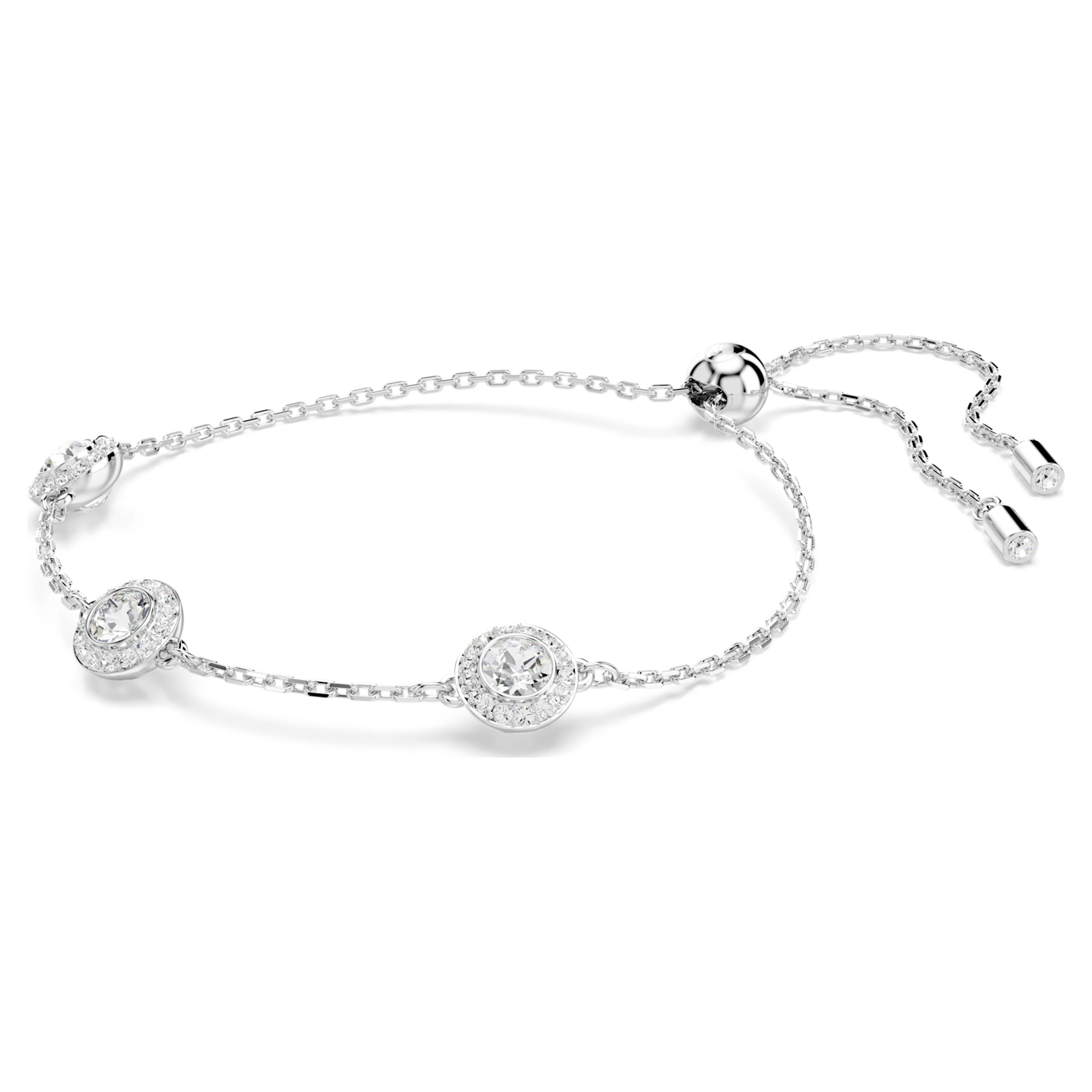 Swarovski Una Angelic armband Ronde slijpvorm dubbelzijdige motieven Zilverkleurig/Wit 5732272
