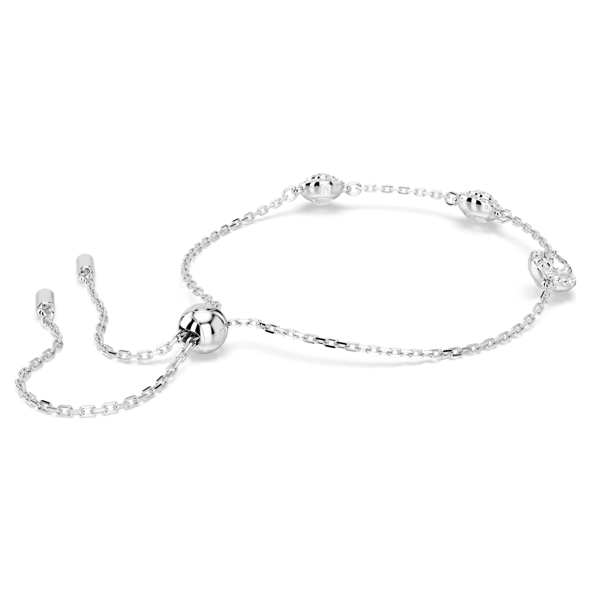 Swarovski Una Angelic armband Ronde slijpvorm dubbelzijdige motieven Zilverkleurig/Wit 5732272