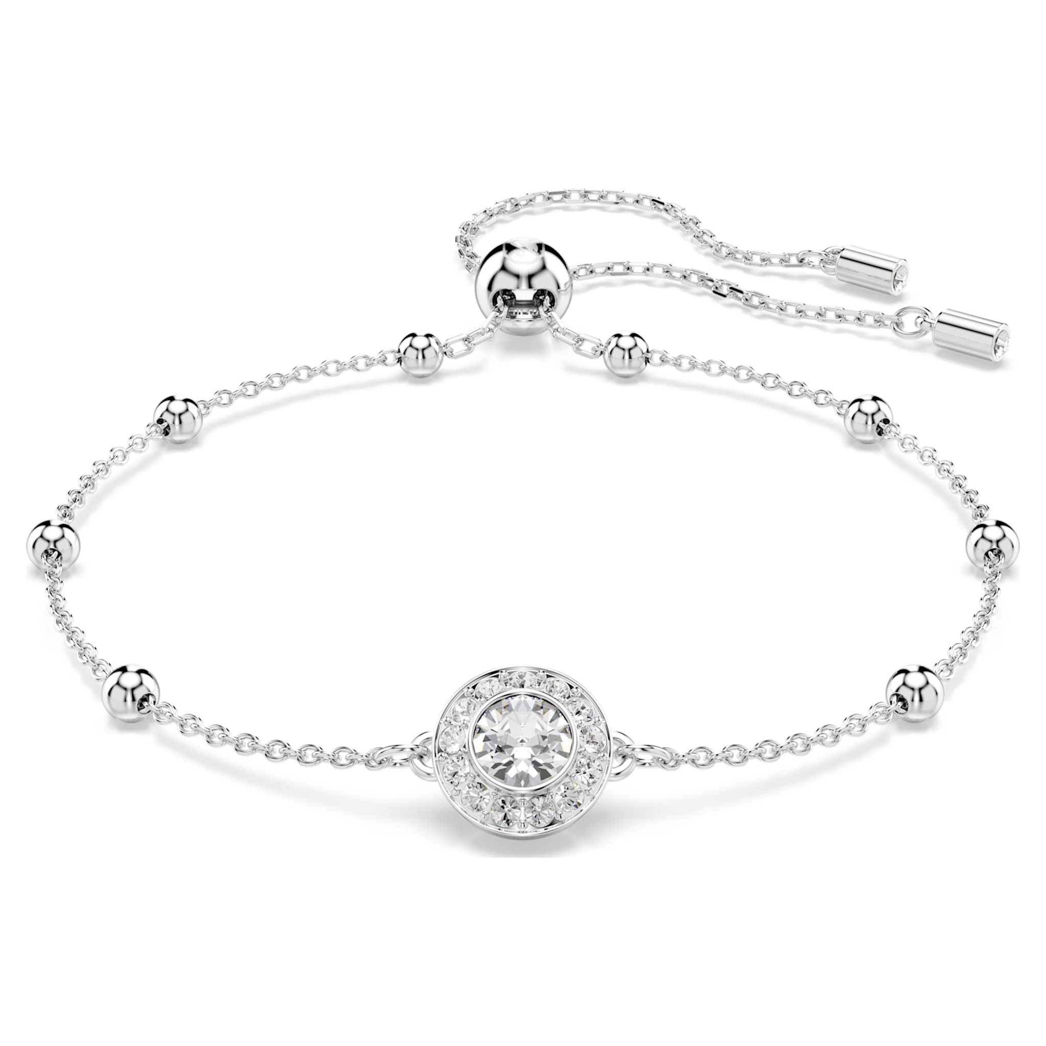Swarovski Una Angelic armband Ronde slijpvorm dubbelzijdige motieven Zilverkleurig/Wit 5733196