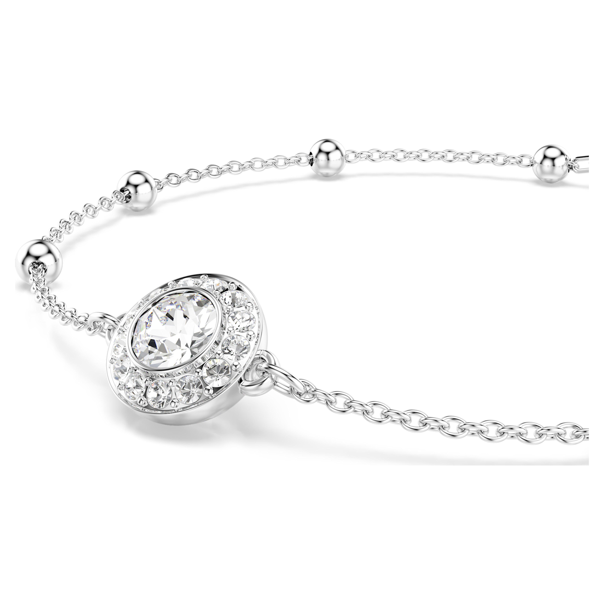 Swarovski Una Angelic armband Ronde slijpvorm dubbelzijdige motieven Zilverkleurig/Wit 5733196