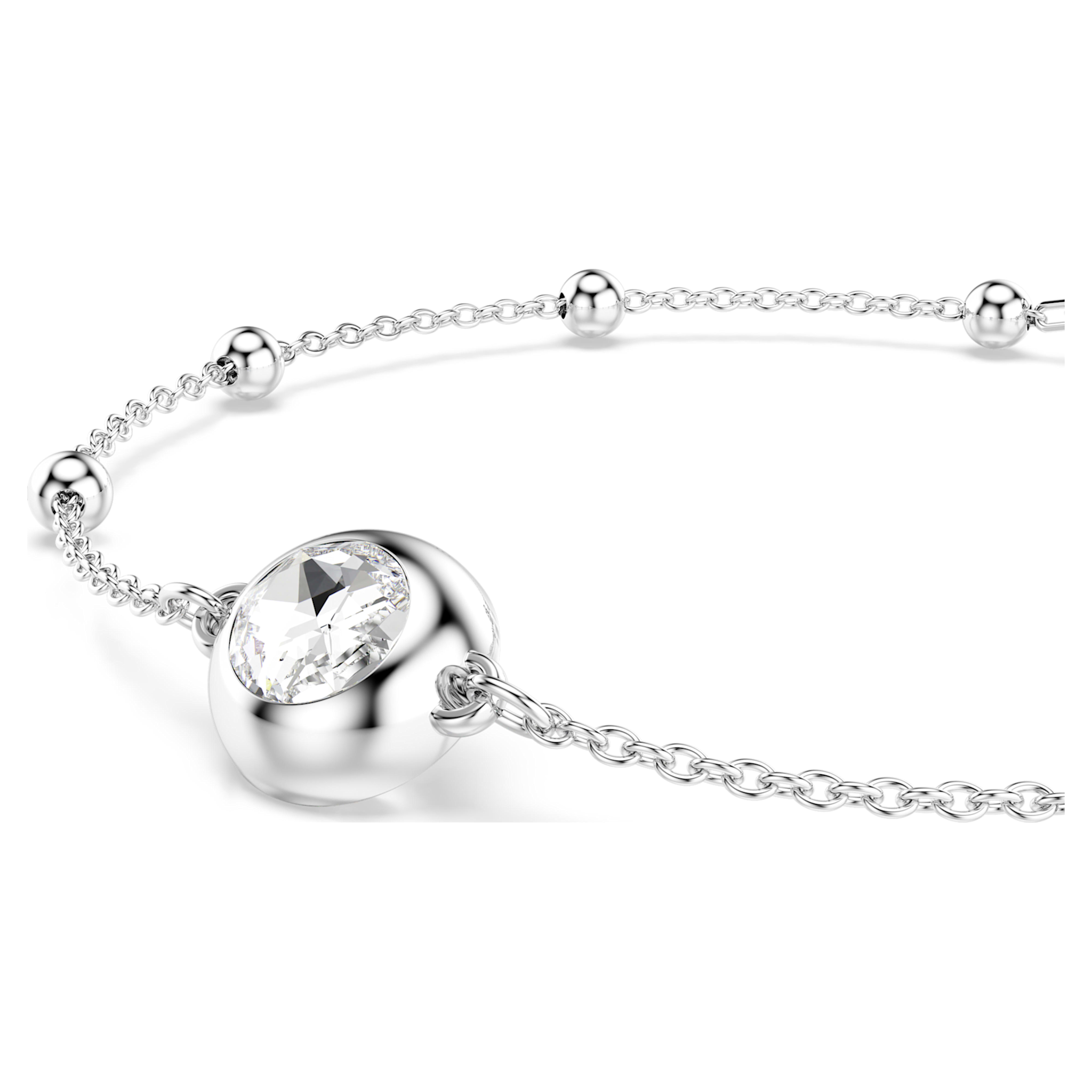 Swarovski Una Angelic armband Ronde slijpvorm dubbelzijdige motieven Zilverkleurig/Wit 5733196