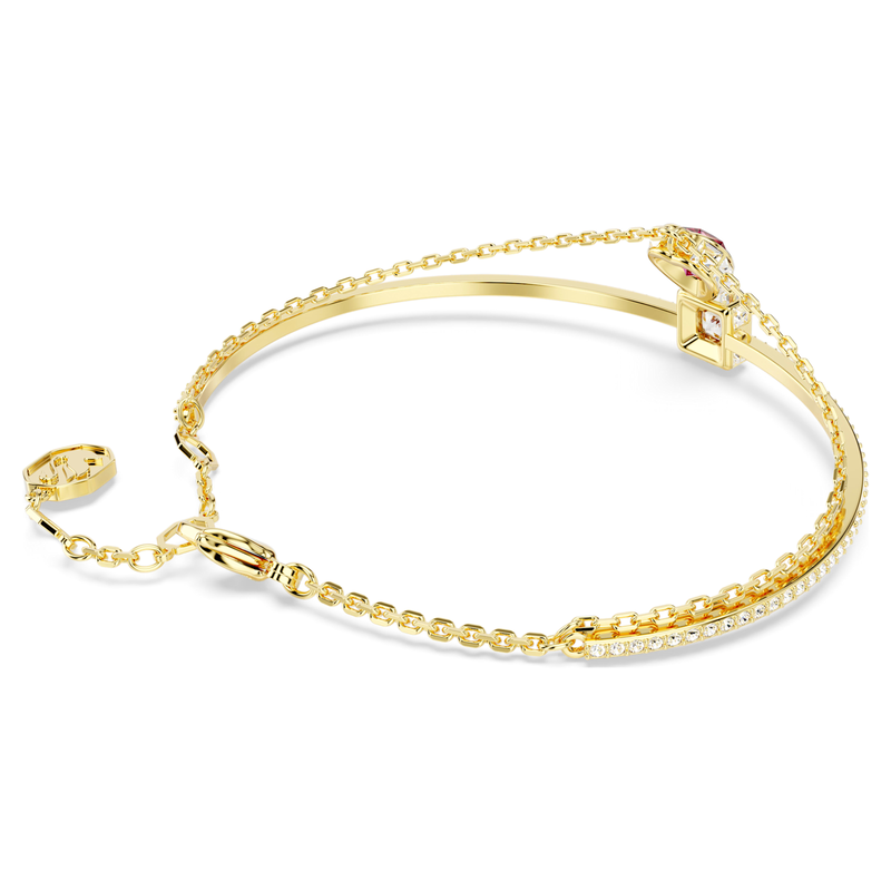 Swarovski Chroma armband Hartvorm Goudkleurig/Rood 5683835