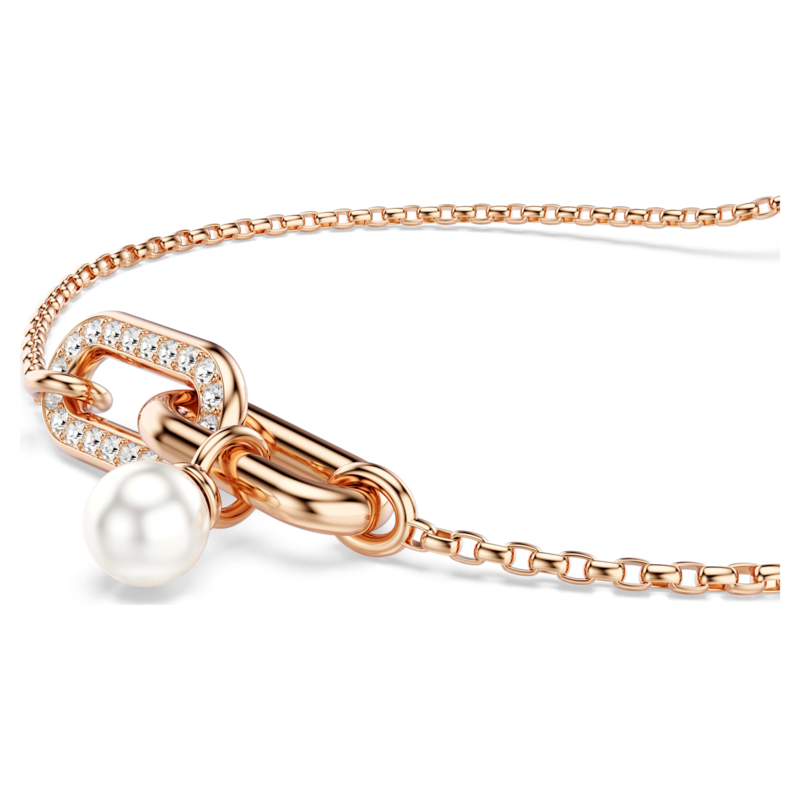 Swarovski Constella armband Ronde slijpvorm Crystal Pearl Rosegoudkleurig/Wit 5728588