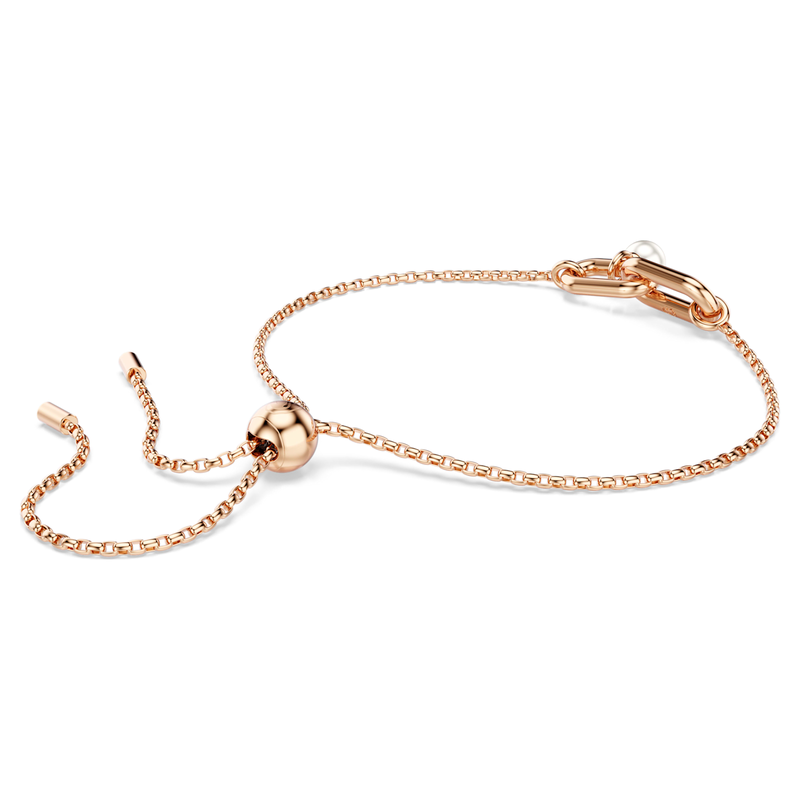Swarovski Constella armband Ronde slijpvorm Crystal Pearl Rosegoudkleurig/Wit 5728588