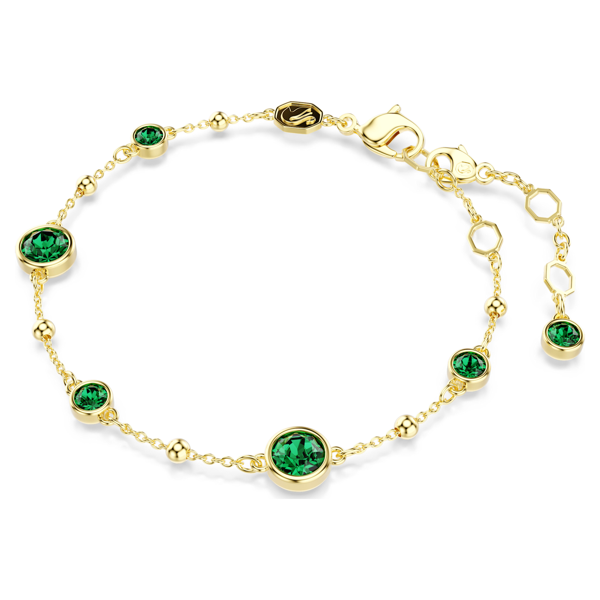 Swarovski Imber armband Ronde slijpvorm Goudkleurig/Groen 5730676