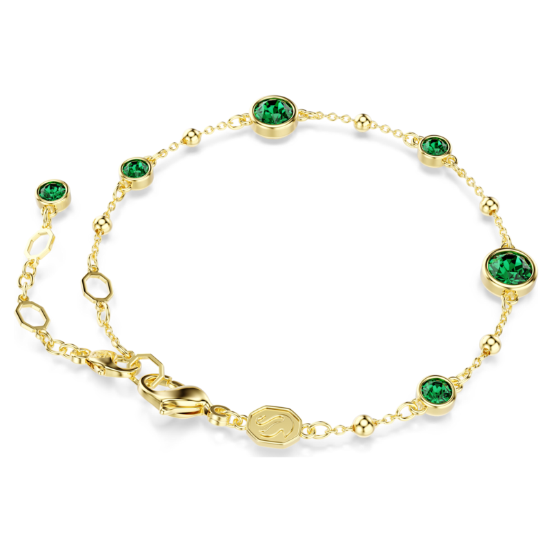 Swarovski Imber armband Ronde slijpvorm Goudkleurig/Groen 5730676