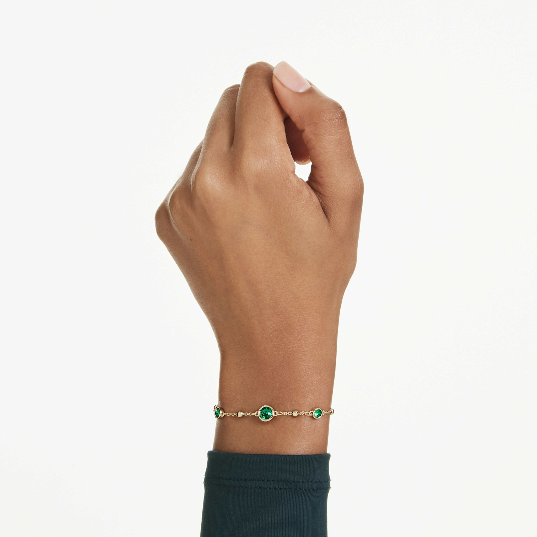 Swarovski Imber armband Ronde slijpvorm Goudkleurig/Groen 5730676