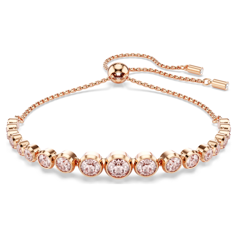 Swarovski Imber armband Tennis ronde slijpvorm Rosegoudkleurig/Roze 5718204