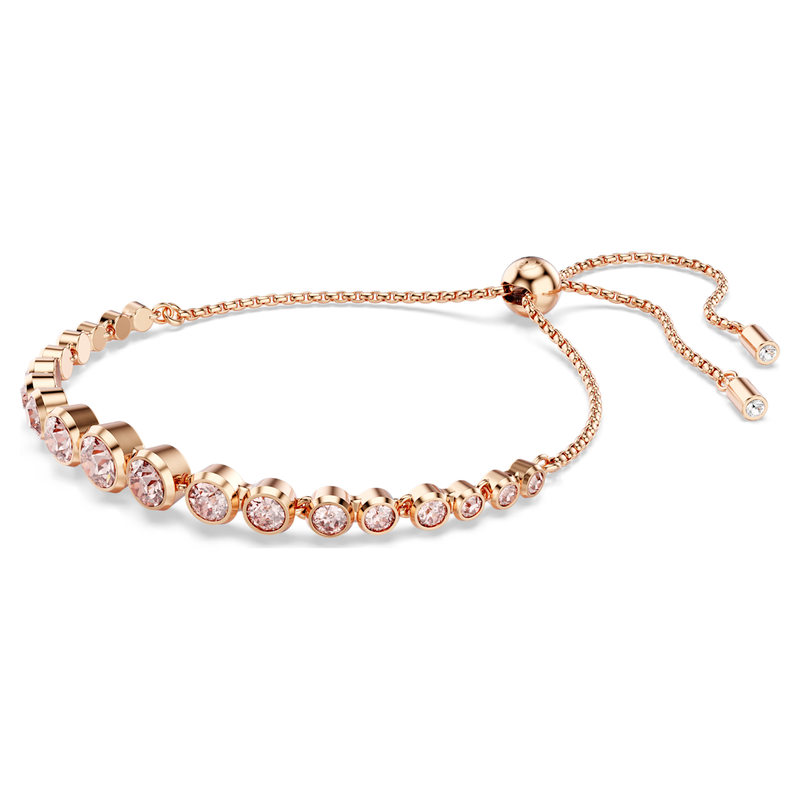 Swarovski Imber armband Tennis ronde slijpvorm Rosegoudkleurig/Roze 5718204