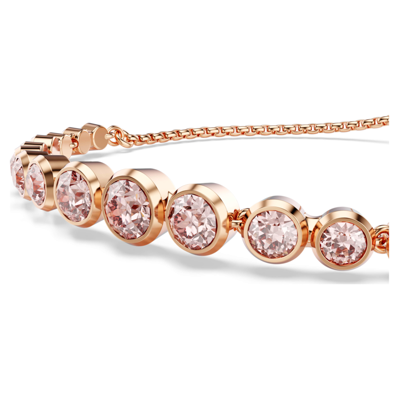 Swarovski Imber armband Tennis ronde slijpvorm Rosegoudkleurig/Roze 5718204