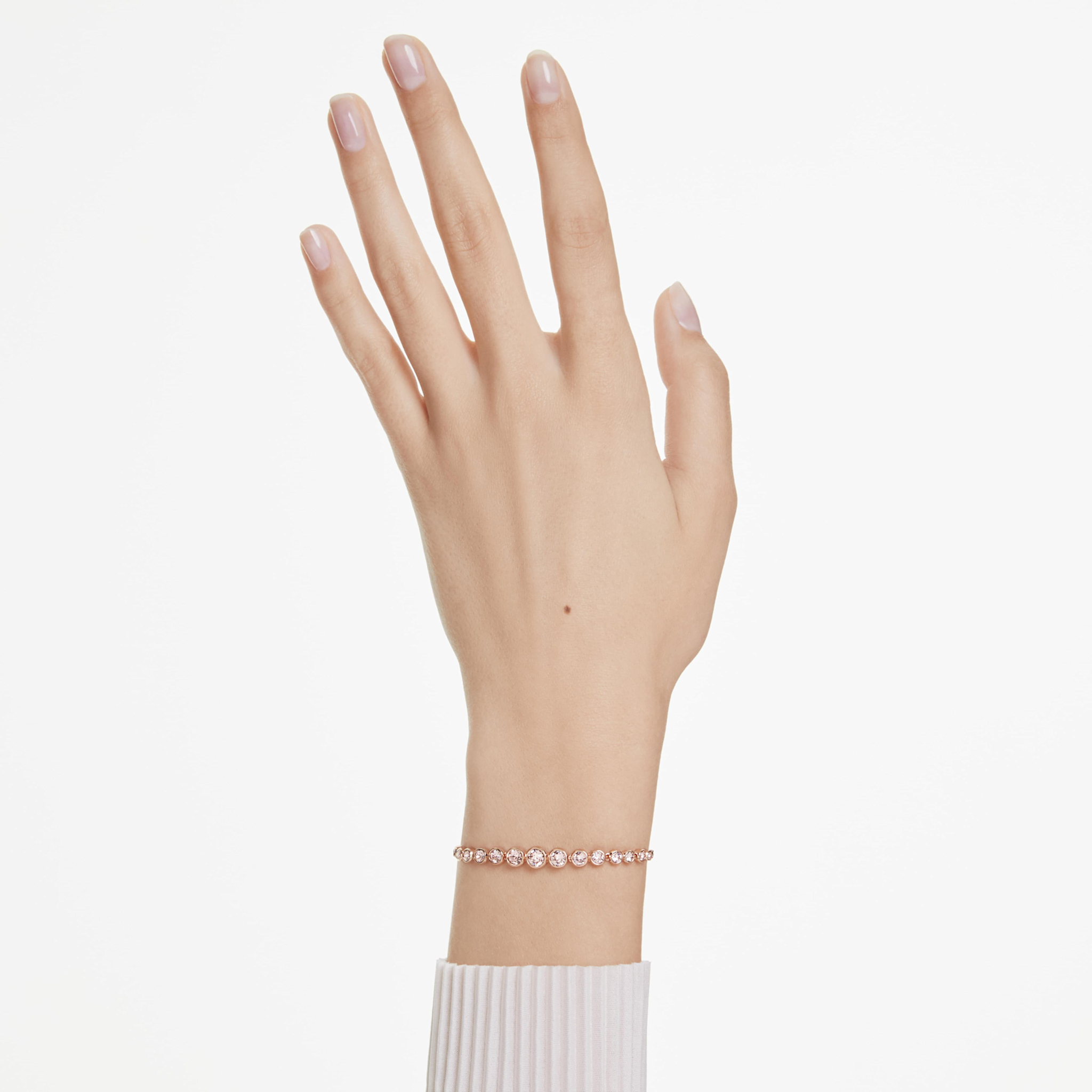 Swarovski Imber armband Tennis ronde slijpvorm Rosegoudkleurig/Roze 5718204