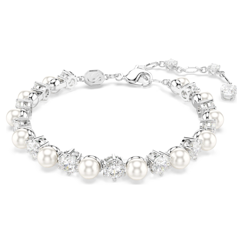 Swarovski Matrix armband Tennis crystal Pearl Wit 5689625