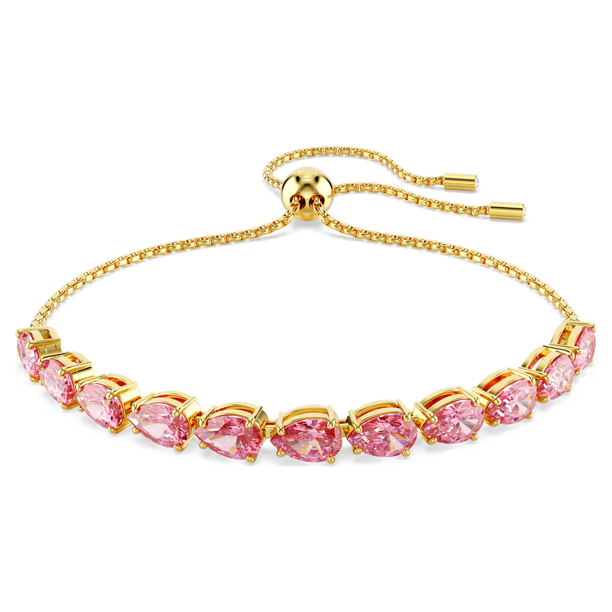 Swarovski Matrix armband Pear slijpvorm Goudkleurig/Roze 5707187