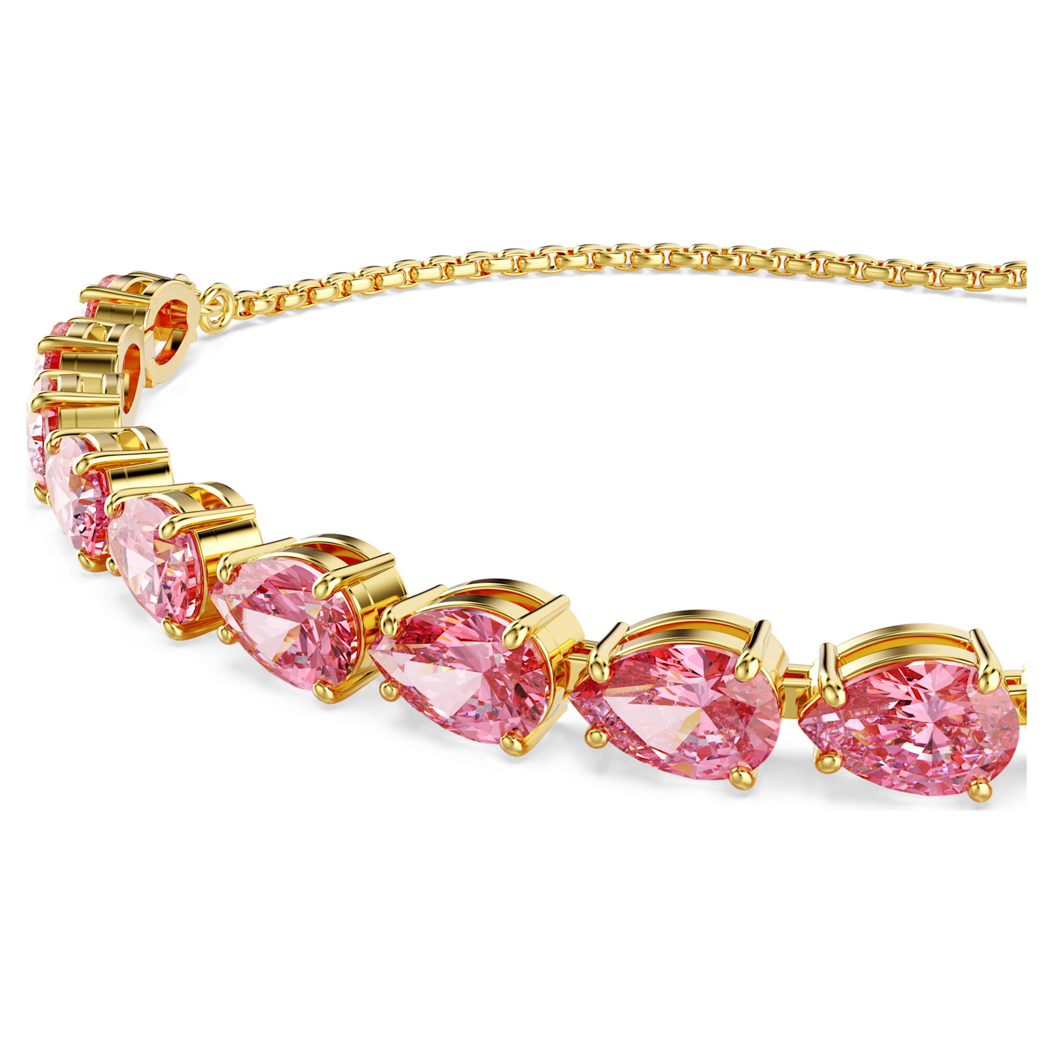 Swarovski Matrix armband Pear slijpvorm Goudkleurig/Roze 5707187