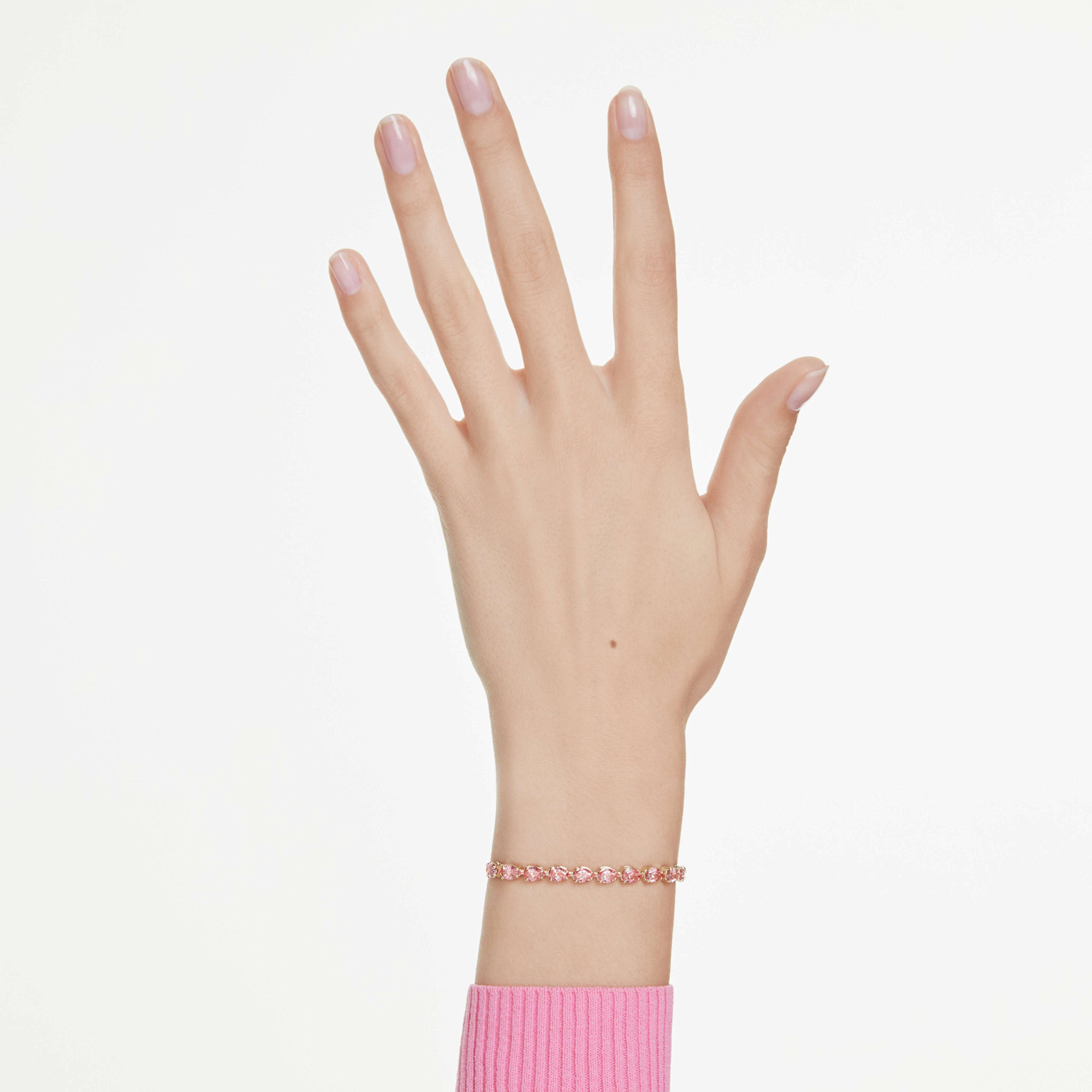 Swarovski Matrix armband Pear slijpvorm Goudkleurig/Roze 5707187