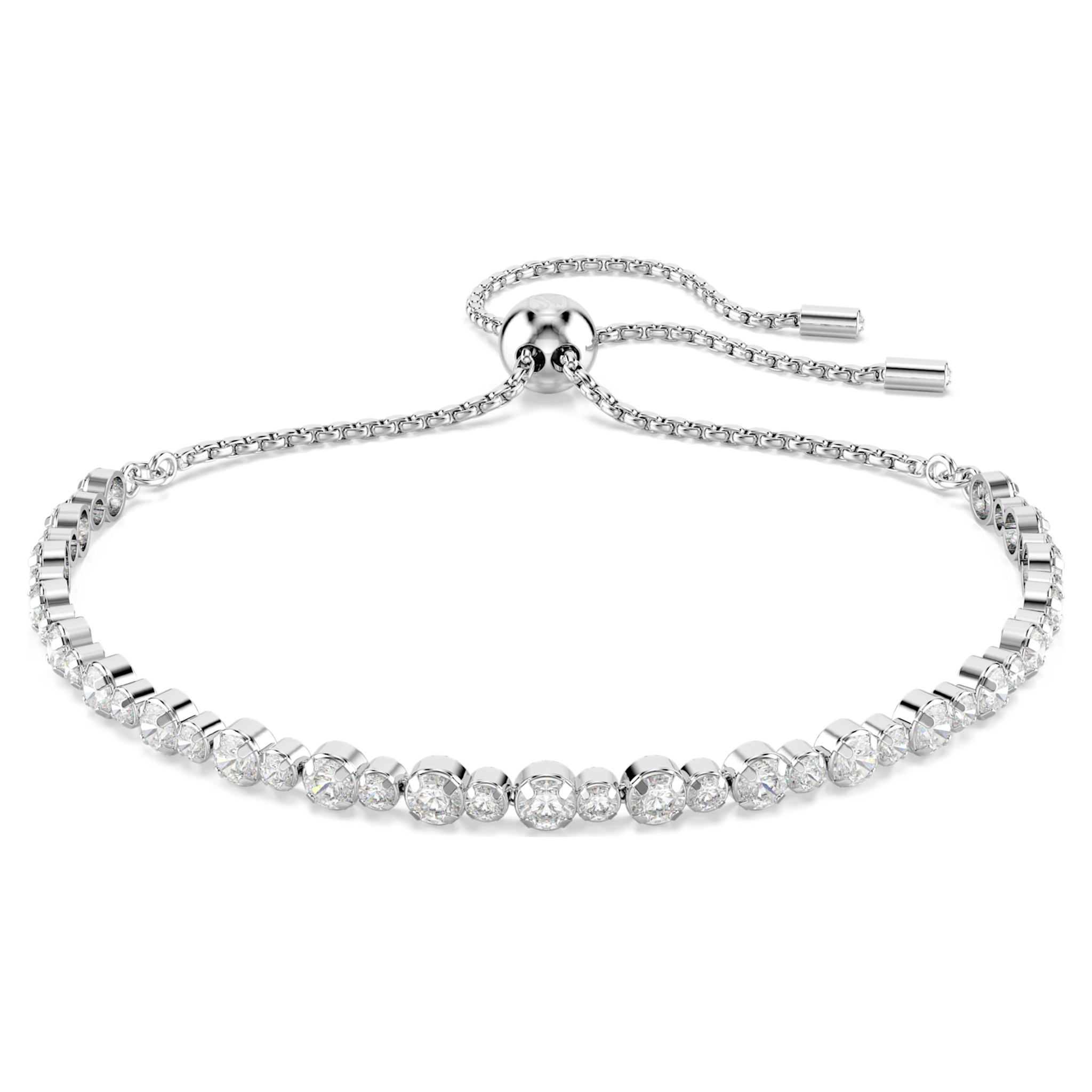 Swarovski Matrix armband Tennis verschillende slijpvormen Zilverkleurig/Wit 5677813