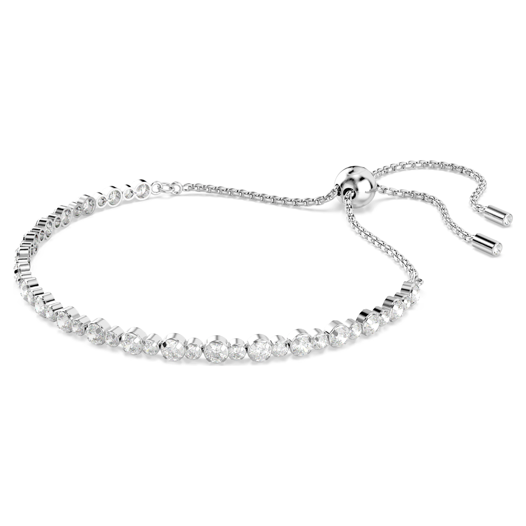 Swarovski Matrix armband Tennis verschillende slijpvormen Zilverkleurig/Wit 5677813