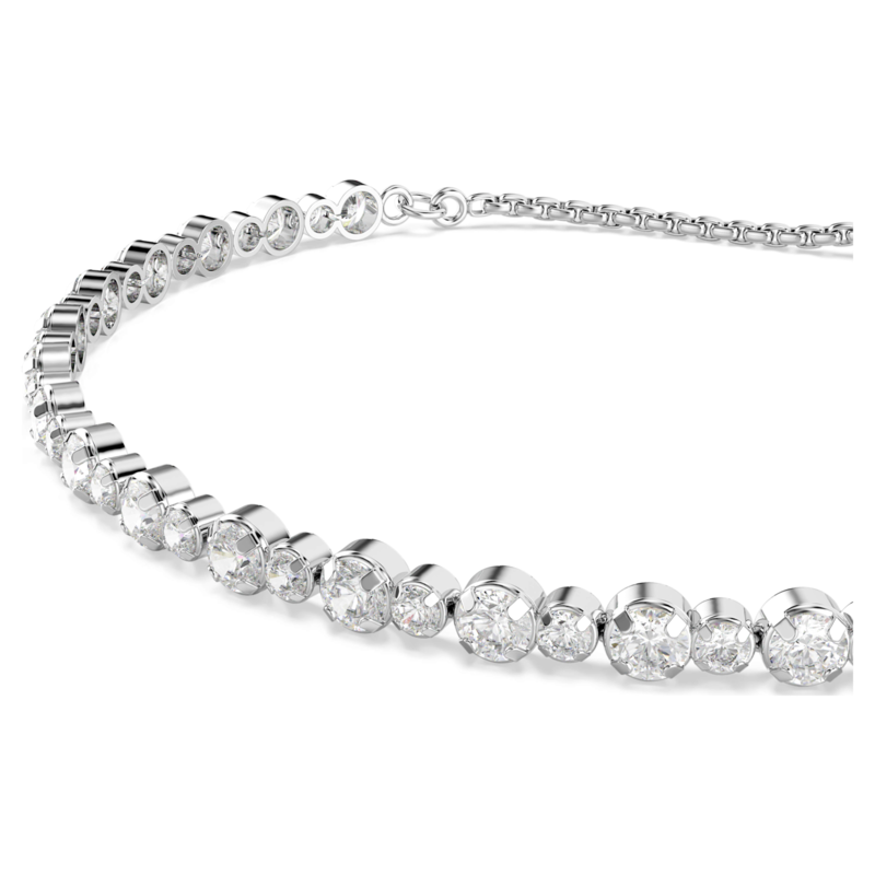 Swarovski Matrix armband Tennis verschillende slijpvormen Zilverkleurig/Wit 5677813
