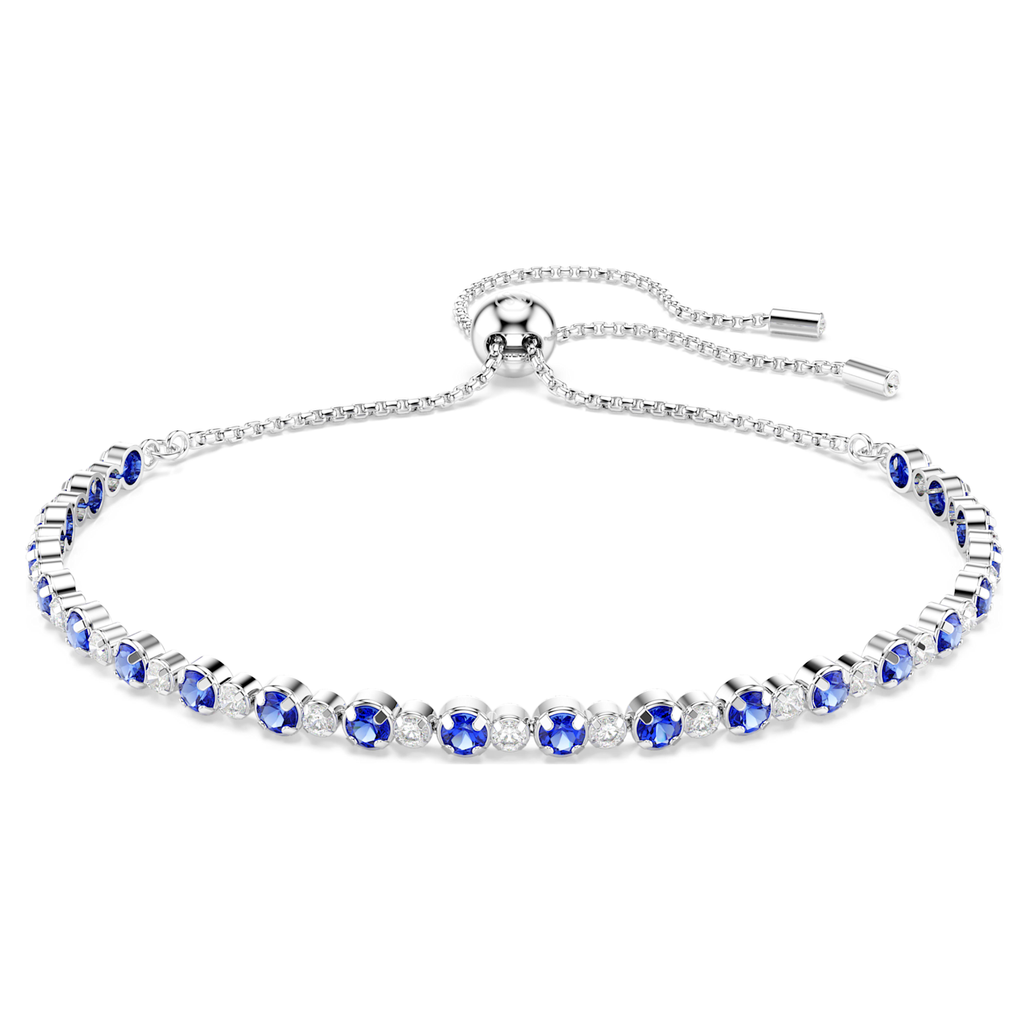 Swarovski Matrix armband Verschillende slijpvormen Zilverkleurig/Blauw 5725854