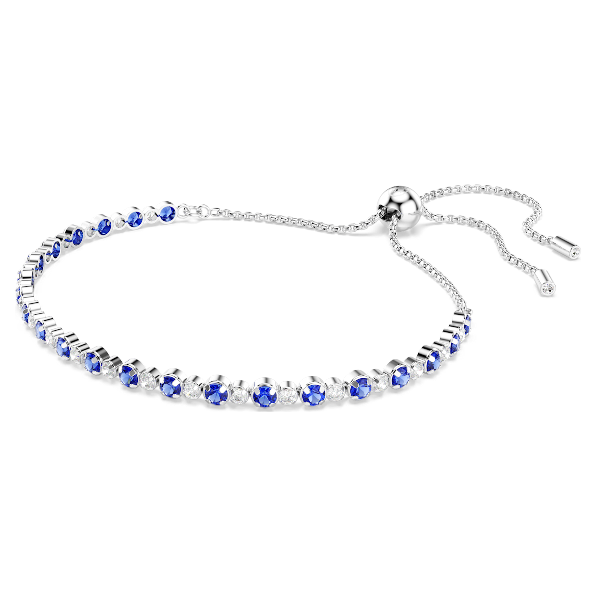 Swarovski Matrix armband Verschillende slijpvormen Zilverkleurig/Blauw 5725854