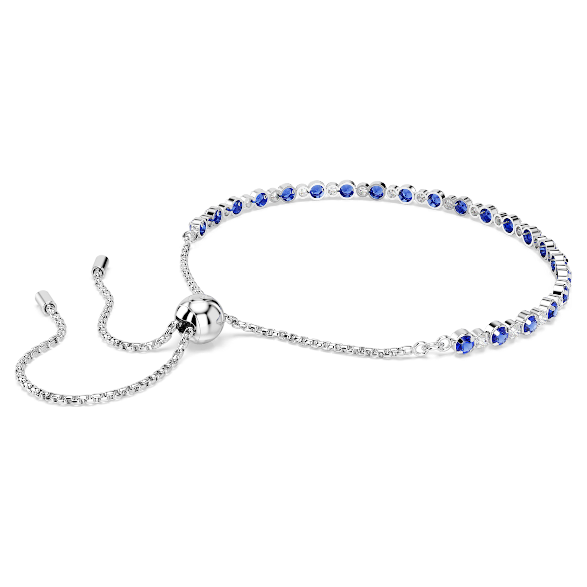 Swarovski Matrix armband Verschillende slijpvormen Zilverkleurig/Blauw 5725854