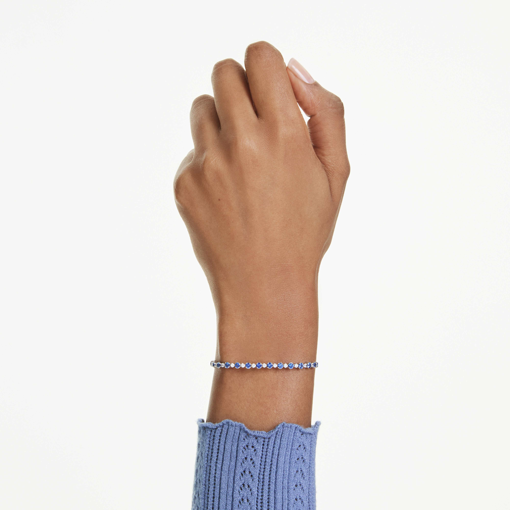 Swarovski Matrix armband Verschillende slijpvormen Zilverkleurig/Blauw 5725854