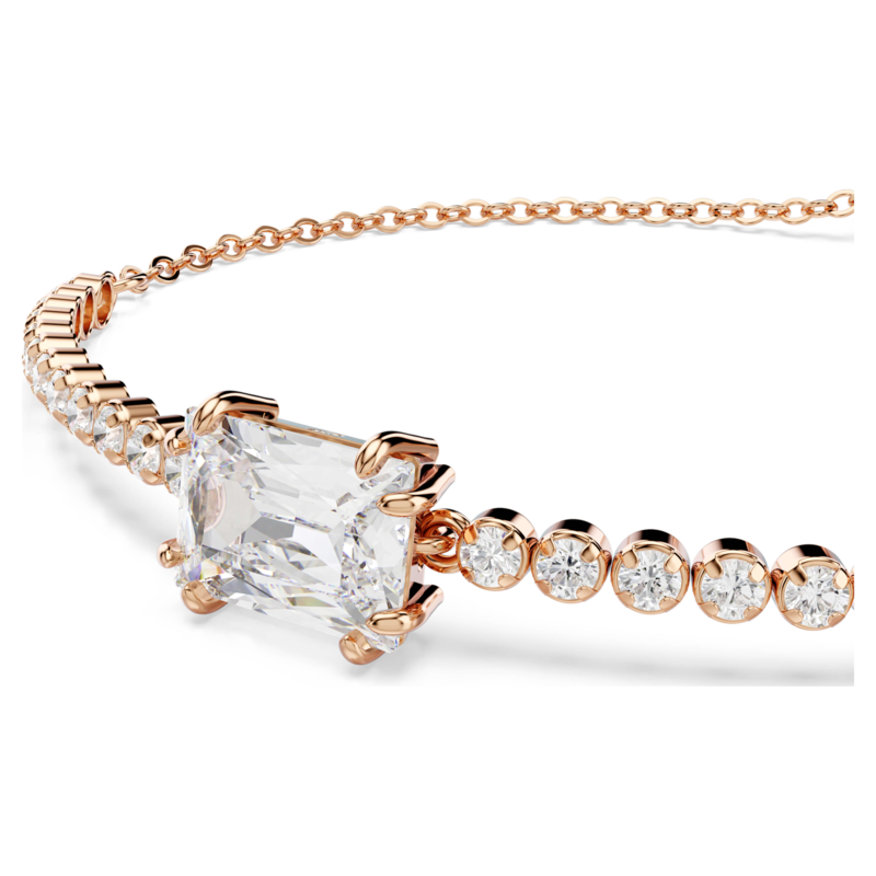 Swarovski Matrix armband Verschillende slijpvormen Rosegoudkleurig/Wit 5730706