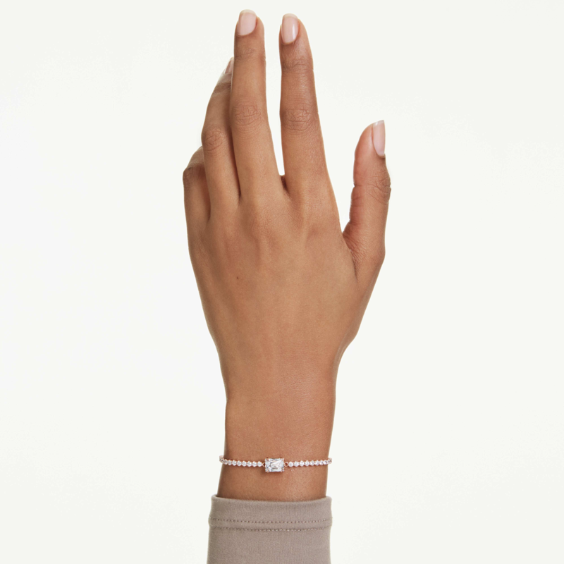 Swarovski Matrix armband Verschillende slijpvormen Rosegoudkleurig/Wit 5730706
