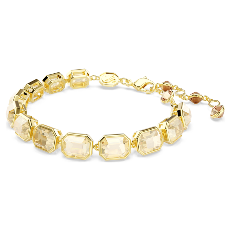 Swarovski Millenia armband Tennis Octagon slijpvorm Goudkleurig/Bruin 5720912