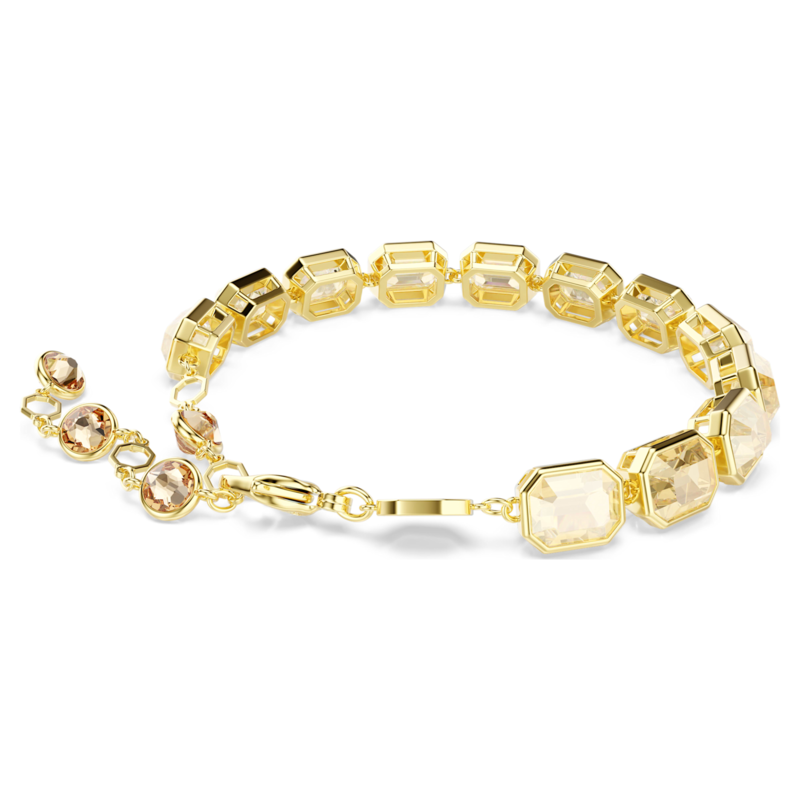 Swarovski Millenia armband Tennis Octagon slijpvorm Goudkleurig/Bruin 5720912