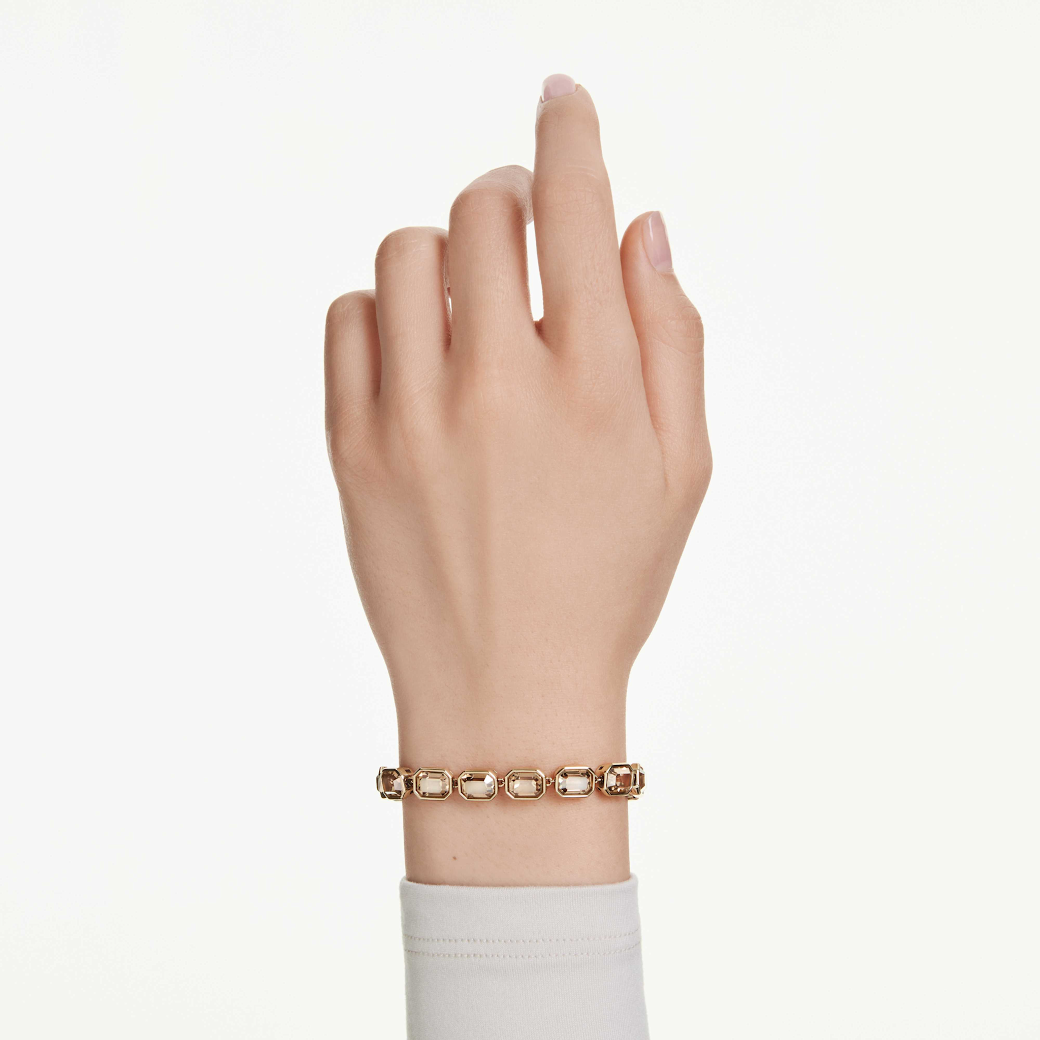 Swarovski Millenia armband Tennis Octagon slijpvorm Goudkleurig/Bruin 5720912