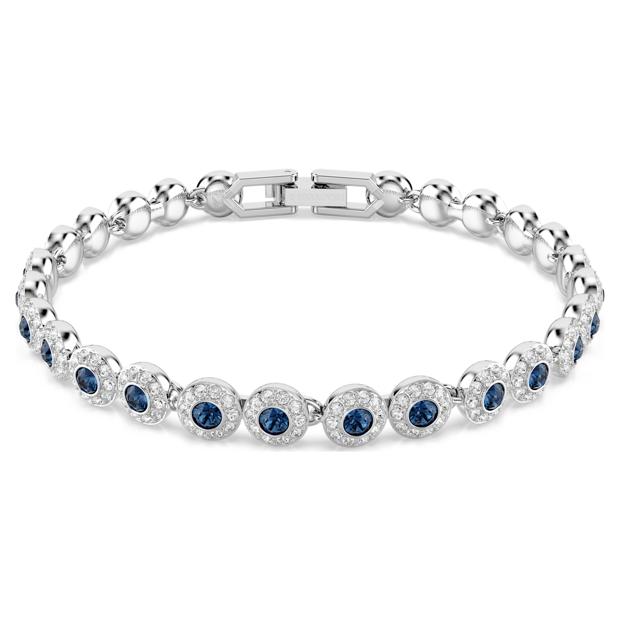 Swarovski Una Angelic armband Tennis ronde slijpvorm Zilverkleurig/Blauw 5733401