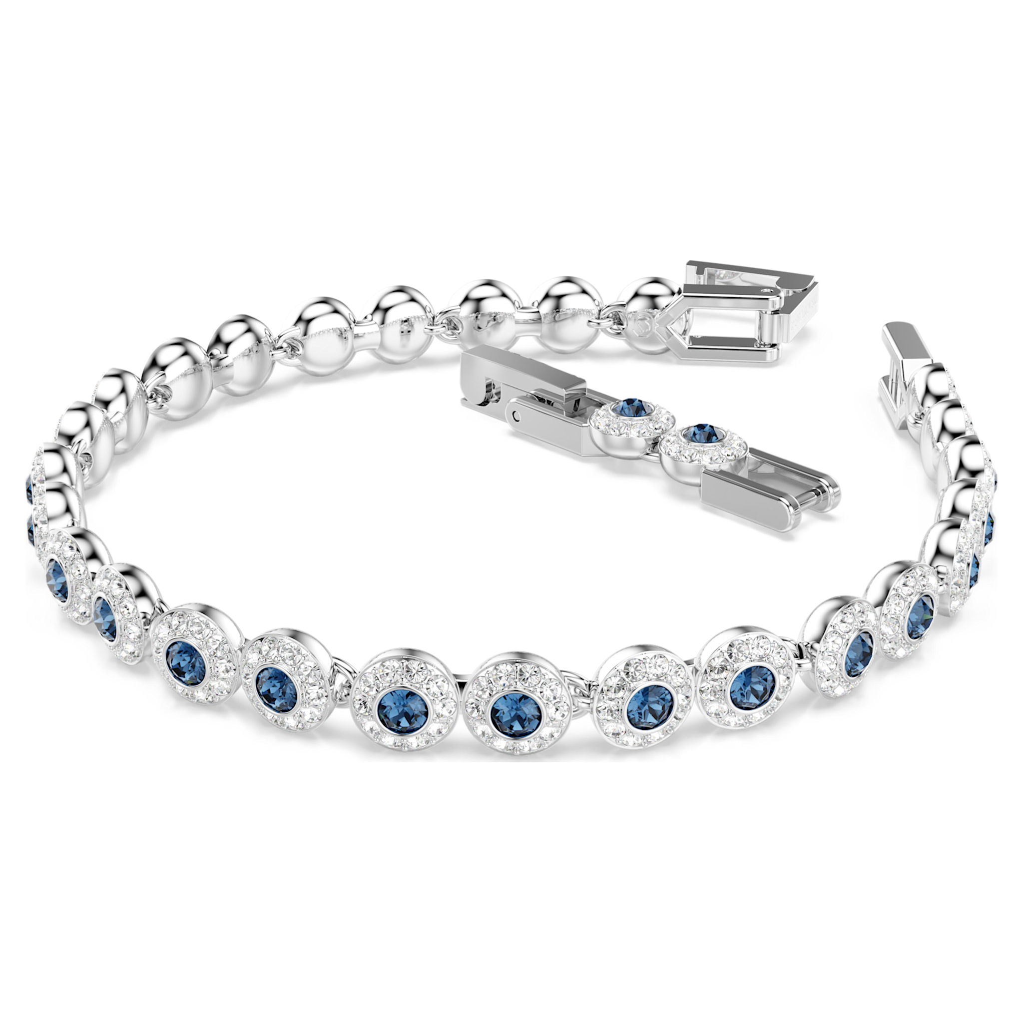 Swarovski Una Angelic armband Tennis ronde slijpvorm Zilverkleurig/Blauw 5733401