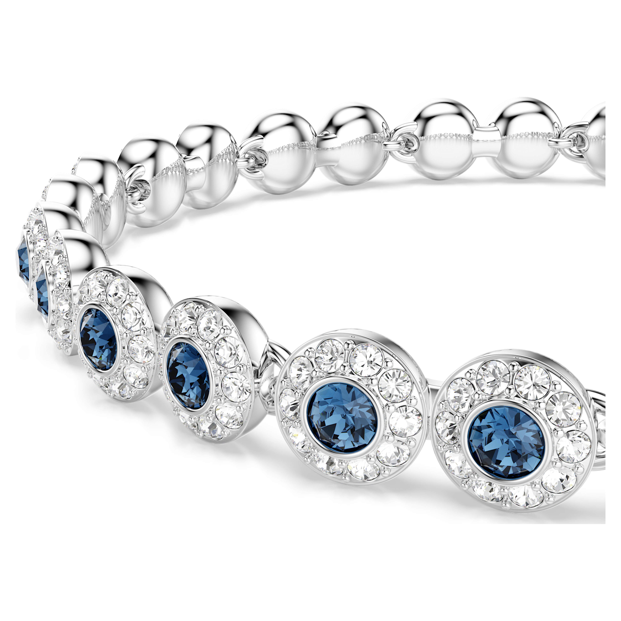 Swarovski Una Angelic armband Tennis ronde slijpvorm Zilverkleurig/Blauw 5733401