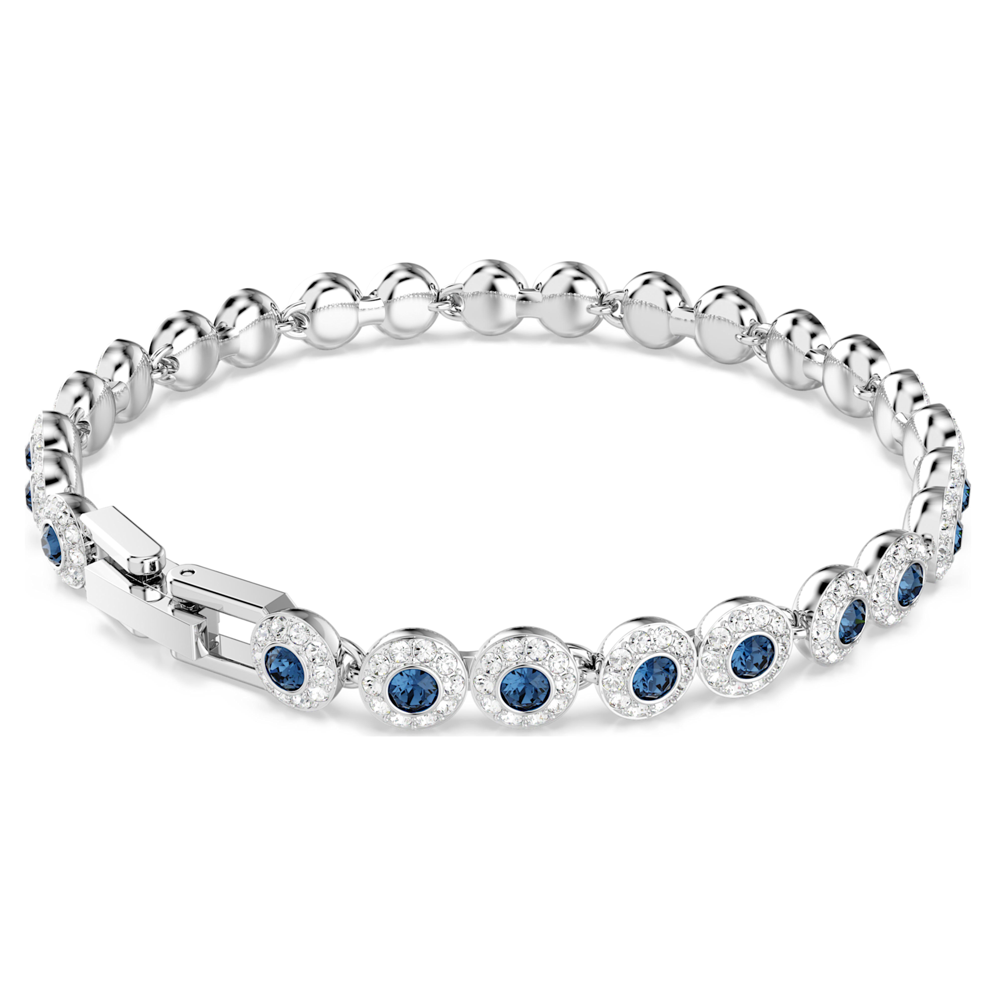 Swarovski Una Angelic armband Tennis ronde slijpvorm Zilverkleurig/Blauw 5733401