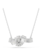 Swarovski Matrix ketting met hanger Baguette slijpvorm knoop Zilverkleurig/Wit 5728553