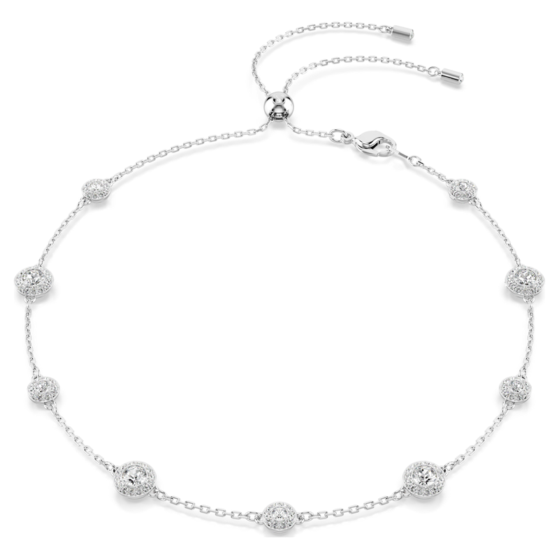 Swarovski Una Angelic ketting Ronde slijpvorm dubbelzijdige motieven Zilverkleurig/Wit 5732275