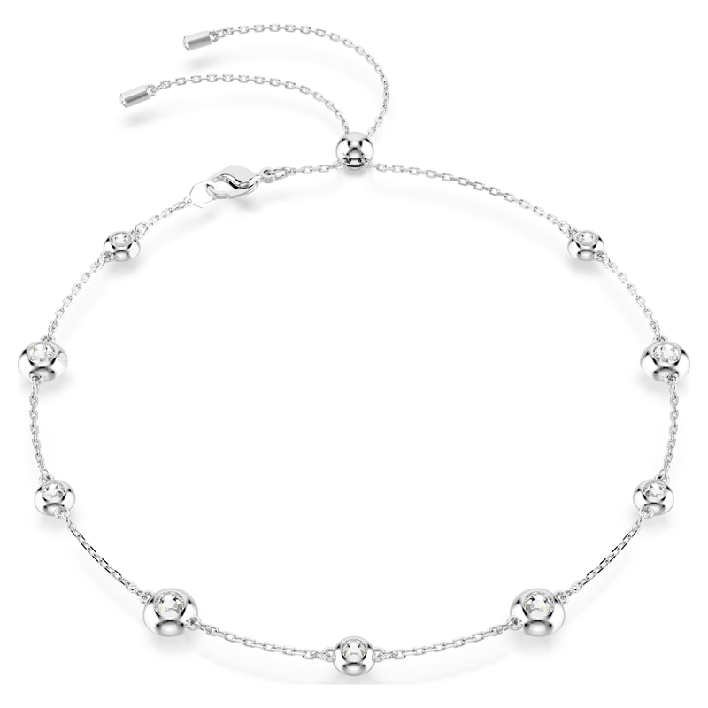 Swarovski Una Angelic ketting Ronde slijpvorm dubbelzijdige motieven Zilverkleurig/Wit 5732275